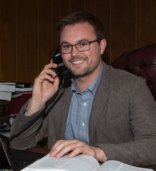 Attorney Clark A. Miljush at his desk